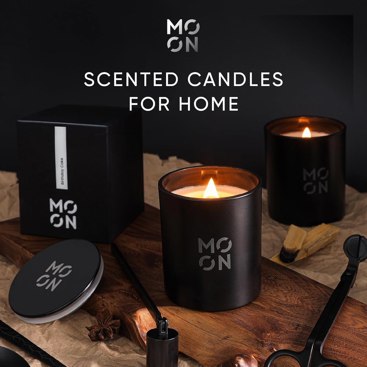 Scented Candles for Men & Women by | Wood Wick Candles | Soy Wax Candles Non Toxic | Cedar Candle | Scented Candles | Cedar & Leaf Sage Mens Candle |