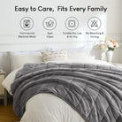 Sherpa Fleece Weighted Blanket 15 Lbs for Adult, Flannel Cozy Plush Bed Blankets, Fuzzy Sherpa Weighted Blankets Full Size, Minky Soft Blanket for Sofa Bed, 48 X 72 Inches, Grey
