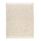Deep Ombre Striped Handmade Woven Throw Blanket with Fringe