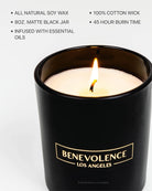 Rose & Sandalwood Scented Candle | Soy Candles, Black Candle for Home | Gifts for Women and Men | Home Fragrance | Aromatherapy | 8Oz, 45 Hour Burn