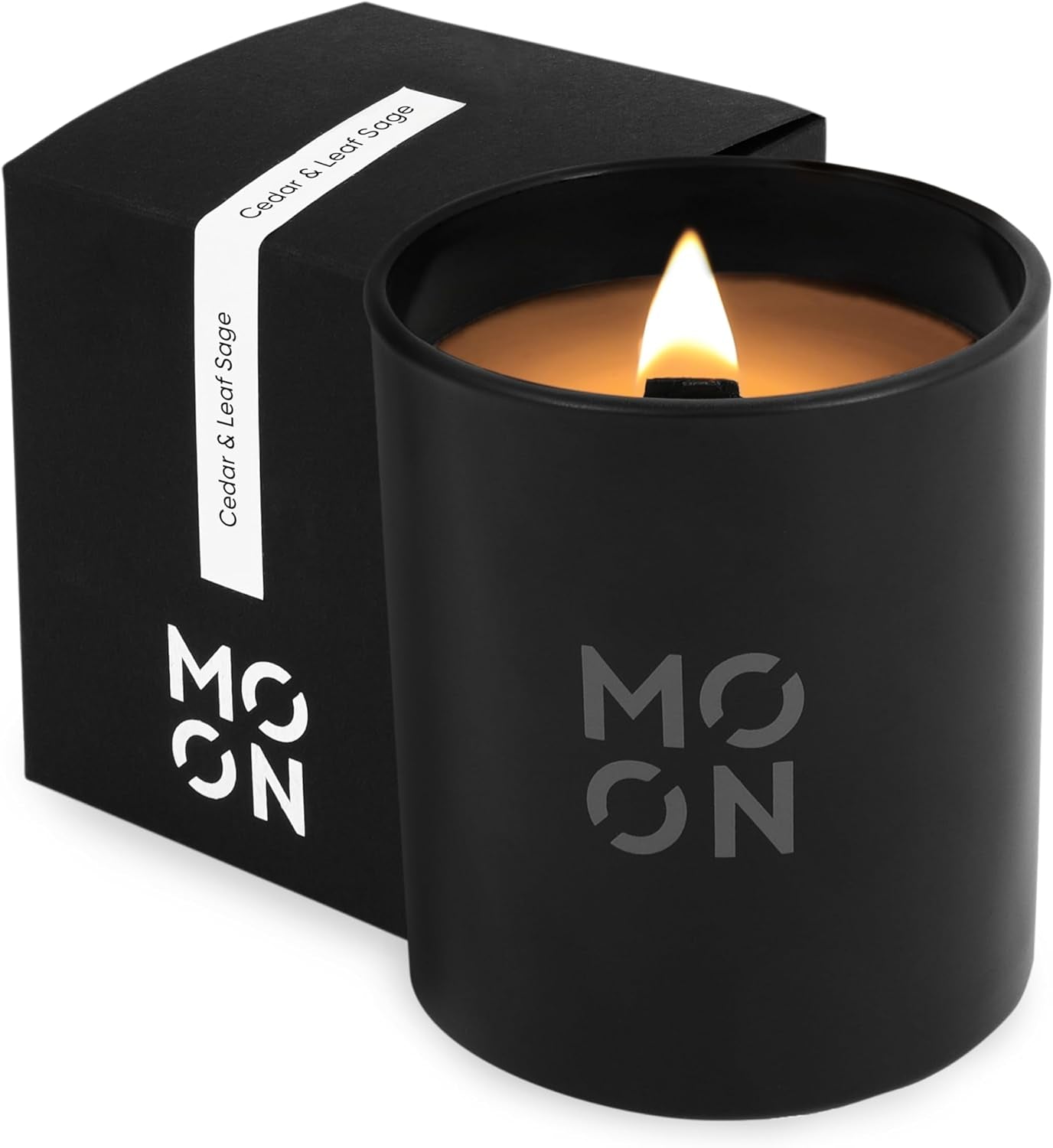 Scented Candles for Men & Women by  | Wood Wick Candles | Soy Wax Candles Non Toxic | Cedar Candle | Scented Candles | Cedar & Leaf Sage Mens Candle |