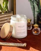 Aromatherapy Soy Scented Candles - Patchouli & Amber (8 Oz)