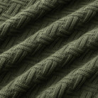 100% Cotton Knitted Throw Blanket Couch Cover Blanket(50 X 60 Inches, Green Forest)